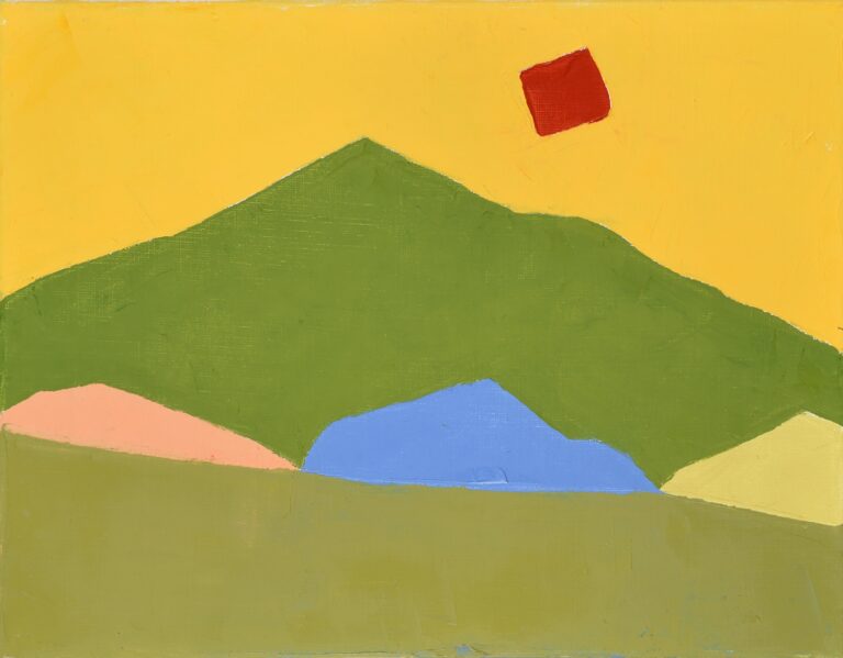 etel adnan paysage 2014 huile sur toile 32 x 41 cm musee de linstitut du monde arabe paris © adagp paris 2026 photo musee de lima jean louis losi