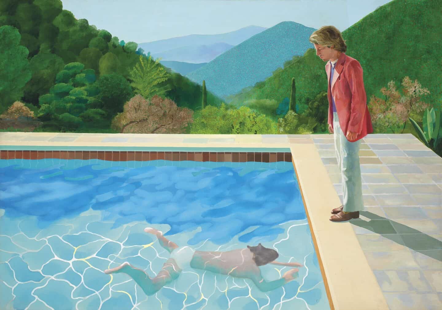 ••david hockney portrait of an artist pool with two figures 1972